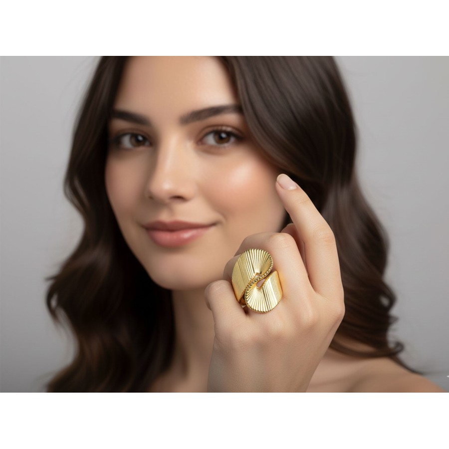 Anillo Plata Chapada Endless