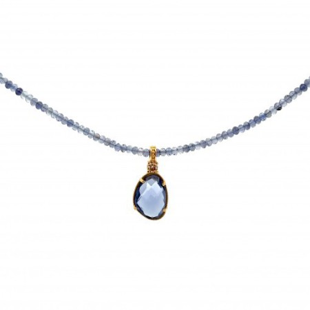 Gargantilla Plata Chapada Hiolita y Espinelas