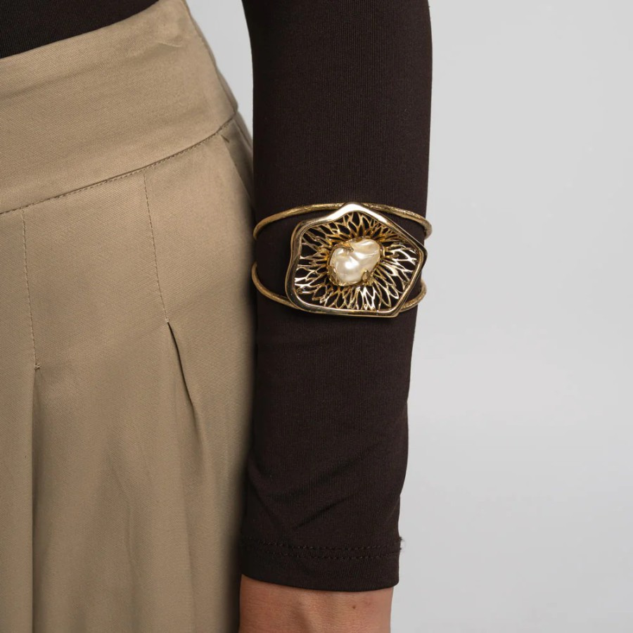 Brazalete Bronce Opal Perla