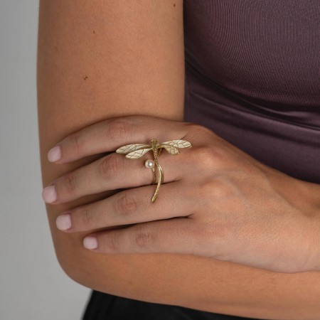 Anillo Bronce Libélula