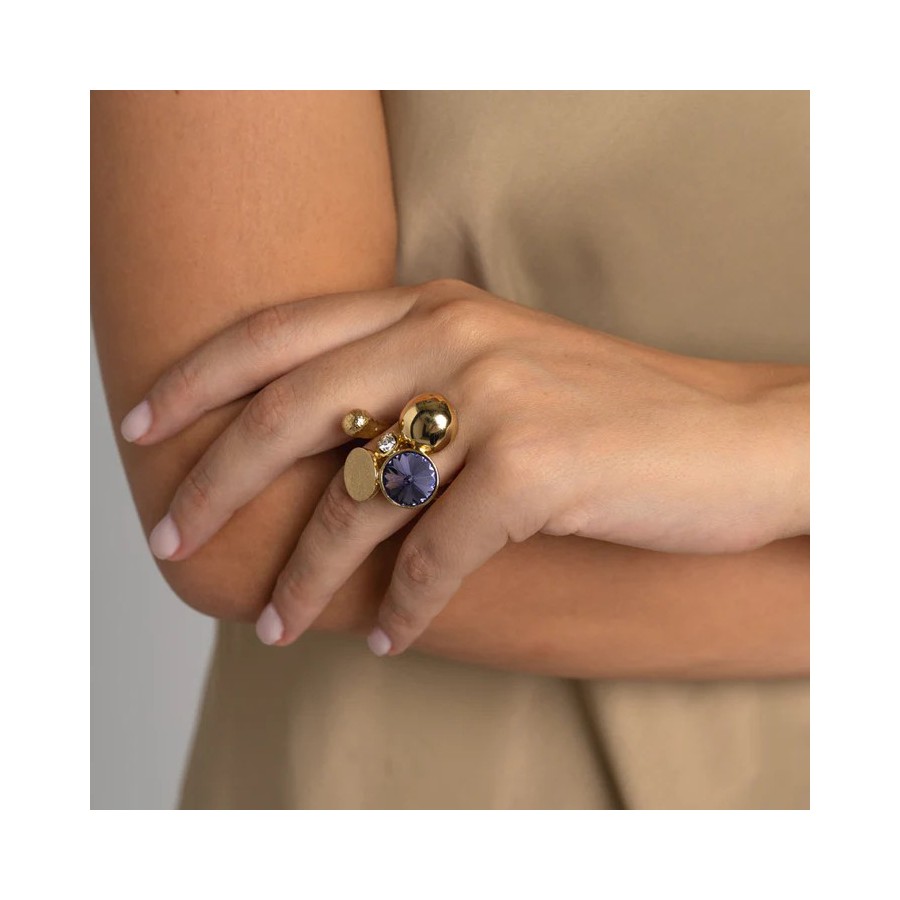 Anillo Bronce Burbujas Color