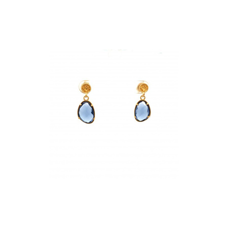 Pendientes Plata Chapada Iolita