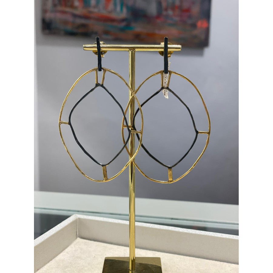 Pendientes Plata Chapada Geométricos