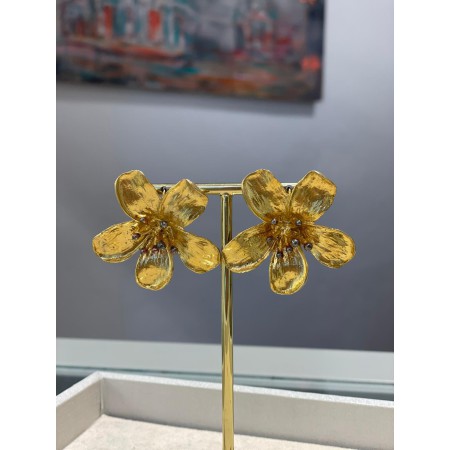 Pendientes Plata Chapada Flor