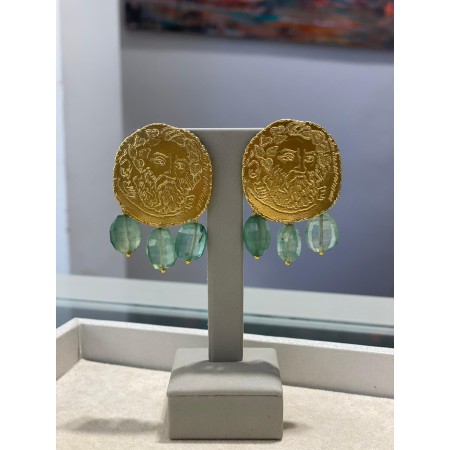 Pendientes Plata Chapada Moneda