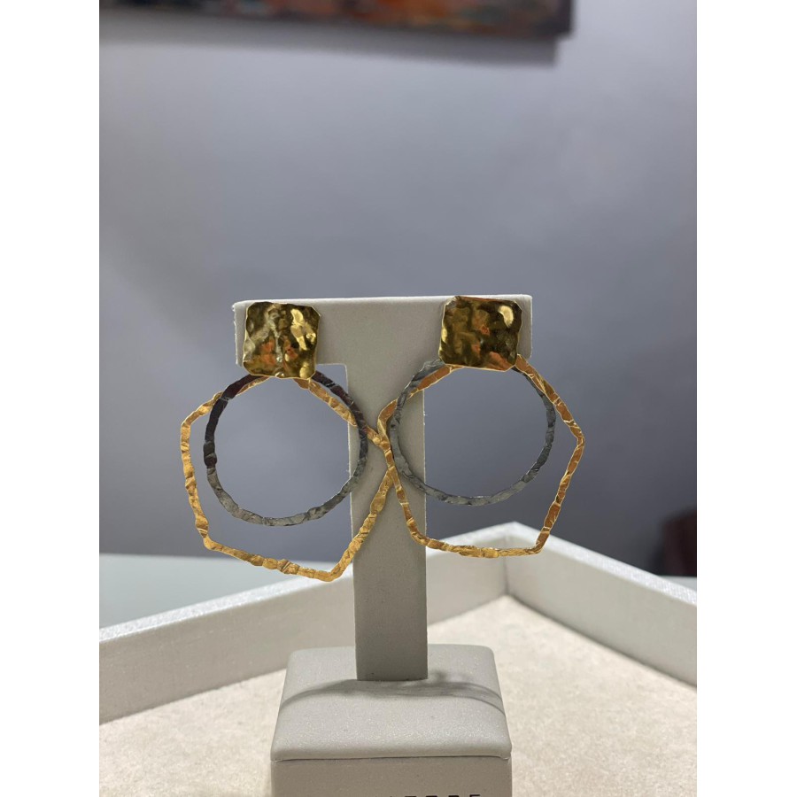 Pendientes Plata Chapada Círculo Pequeño