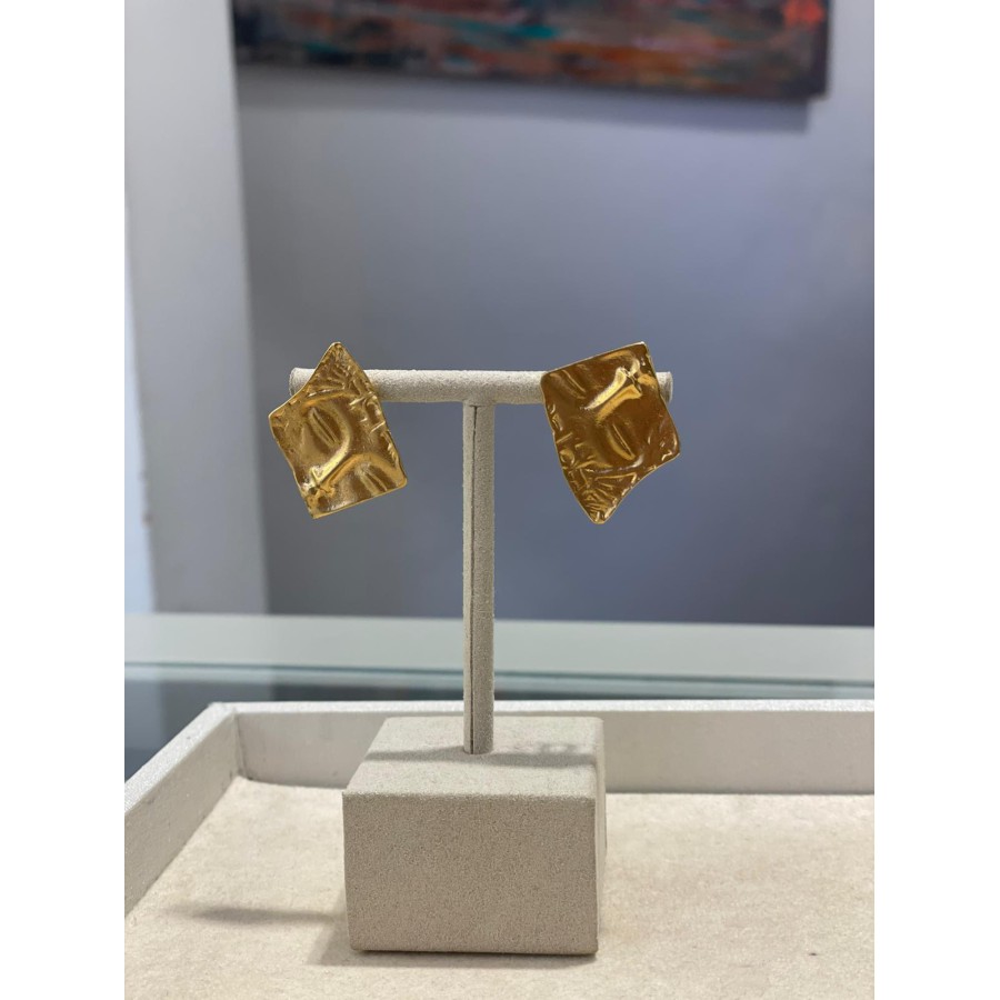 Pendientes Rostr  Plata Chapada