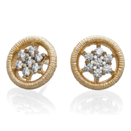 Pendientes Plata Chapada y Circonitas