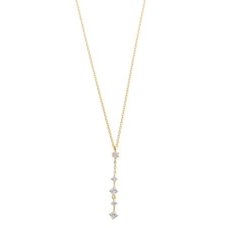 Colgante Plata Chapada Línea Circonitas