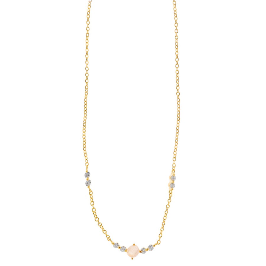 Collar Plata Chapada y Piedra Luna