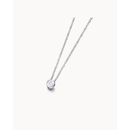 Gargantilla Oro Blanco y Diamante en Chatón