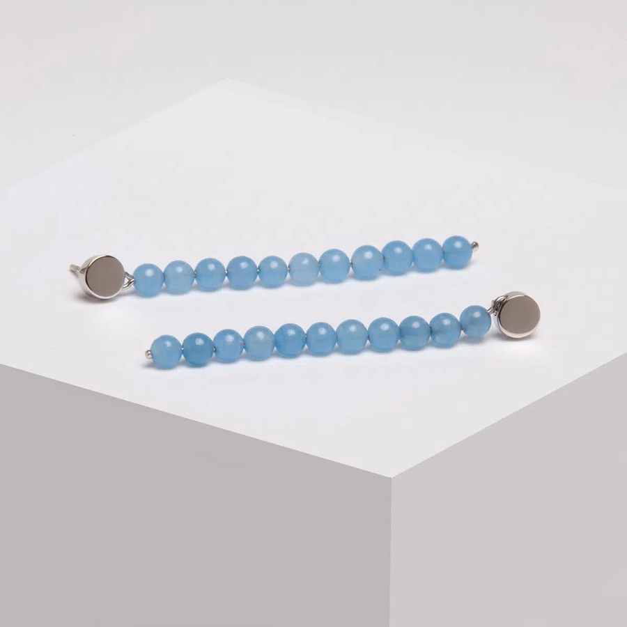 Pendientes Plata Cuarzo Azul