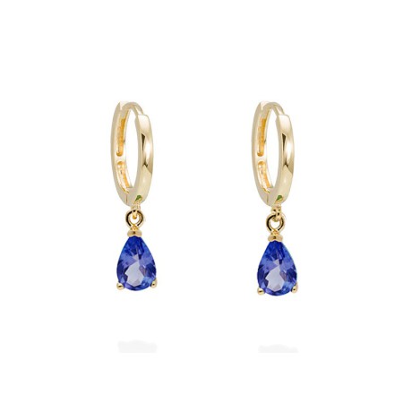 Pendientes Oro Aro Tanzanitas