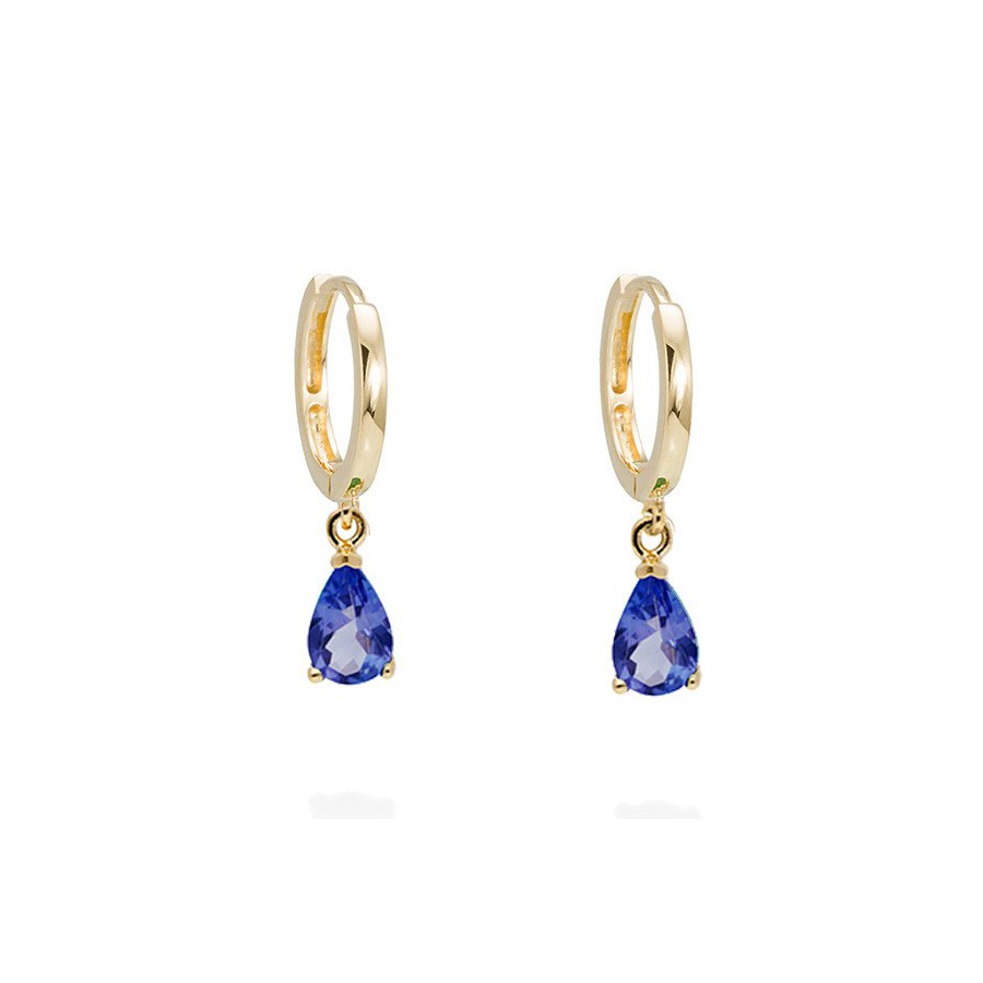 Pendientes Oro Aro Tanzanitas