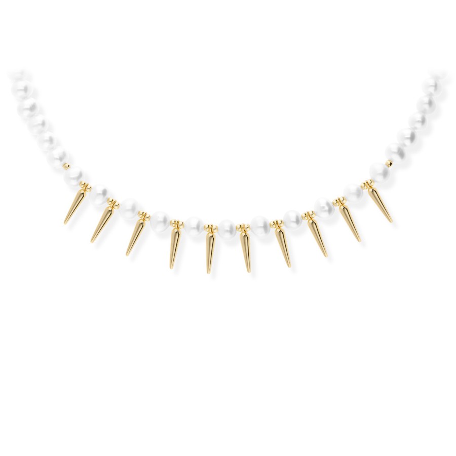 Collar Plata Chapada y Perlas Cultivadas