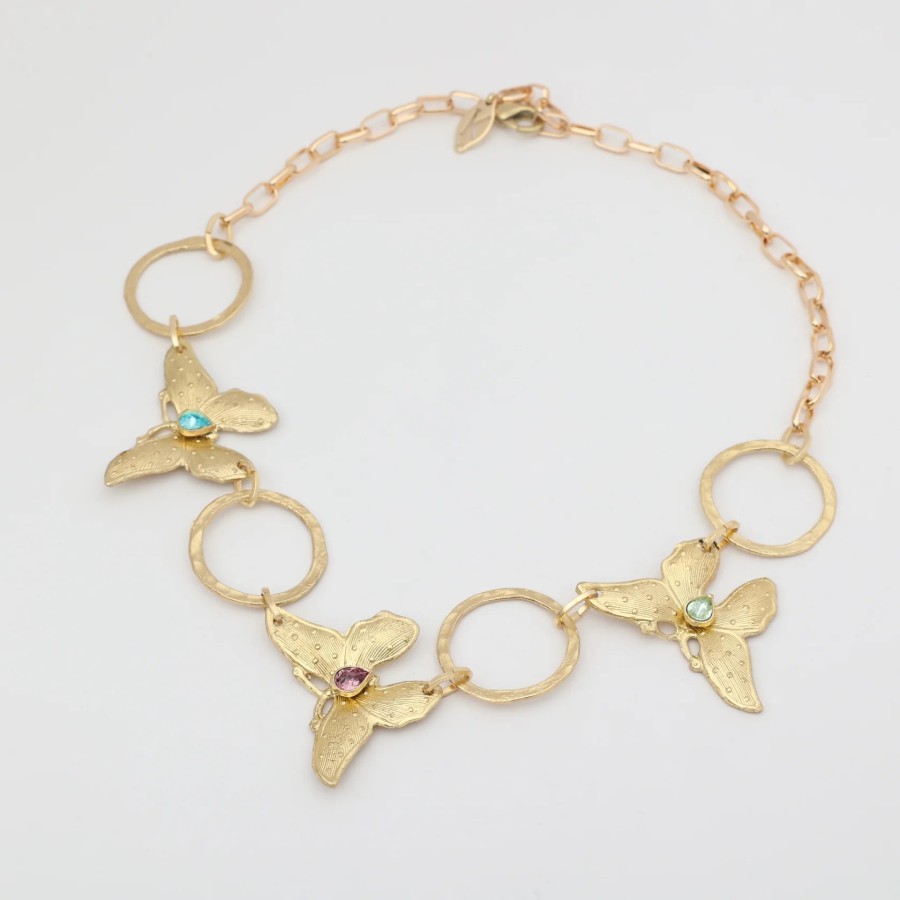 Collar Bronce Cuello Mariposas