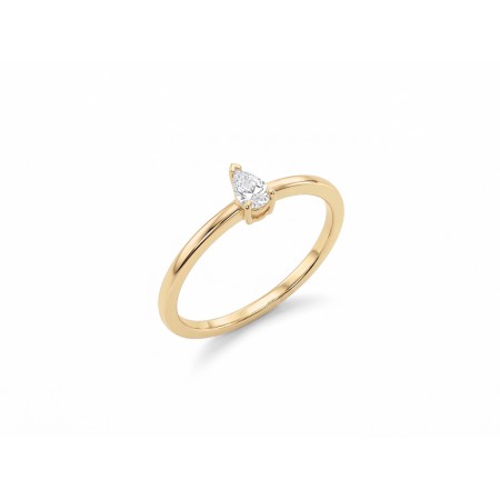 Anillo Oro con Diamante Pera