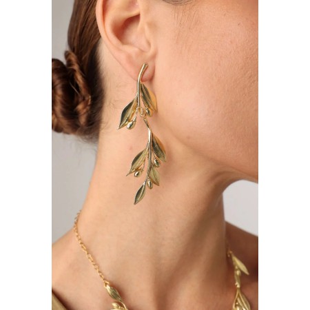 Pendientes Bronce Olivas Largos