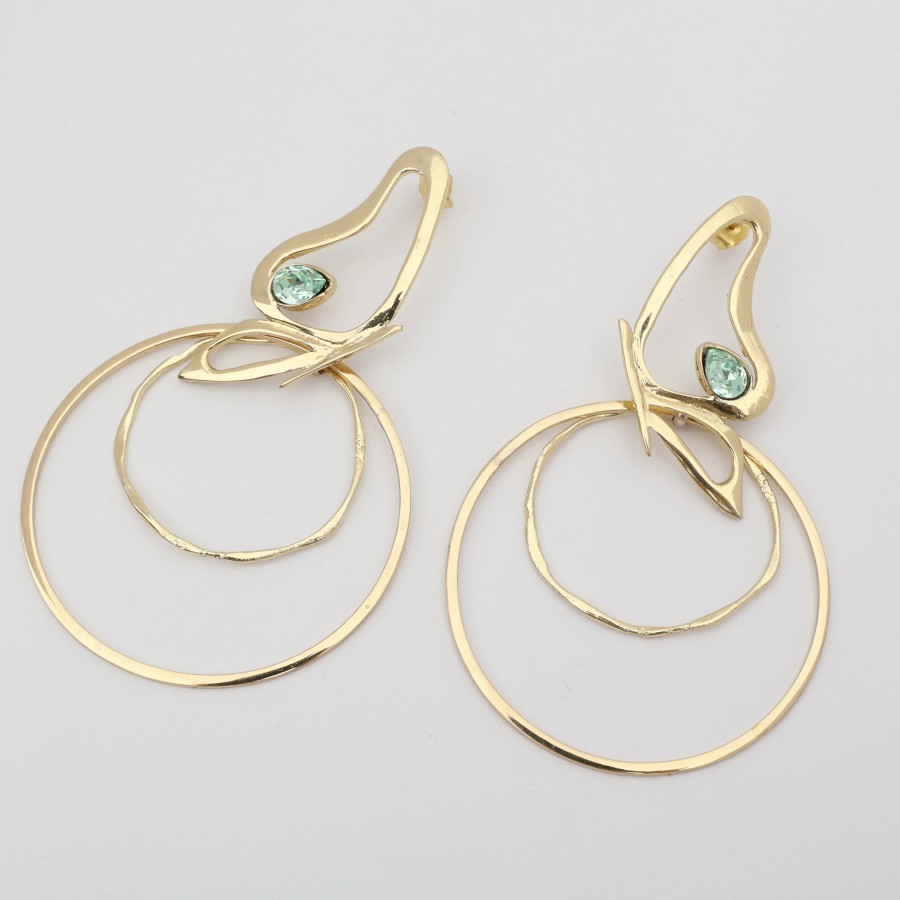 Pendientes Bronce Mariposas Aqua
