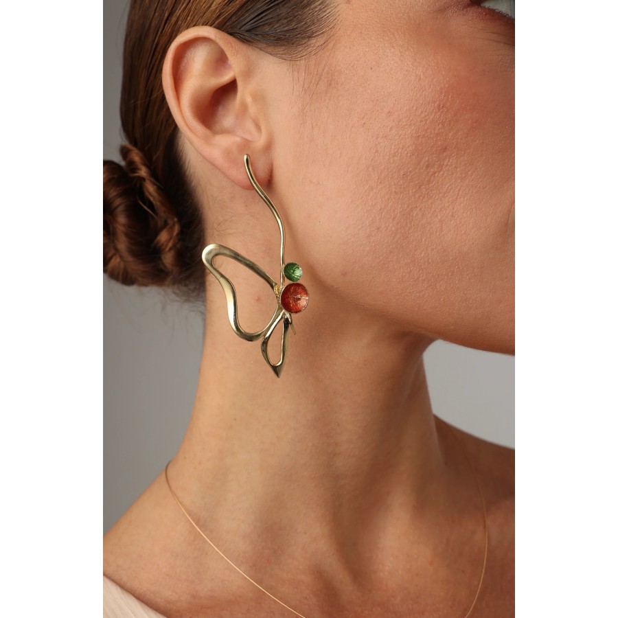 Pendientes Bronce Mariposas Vela