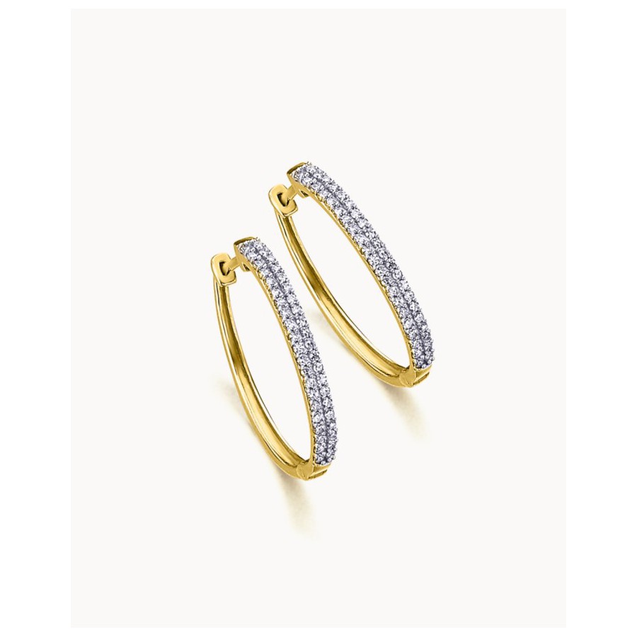 Aros Oro Pavé Diamantes