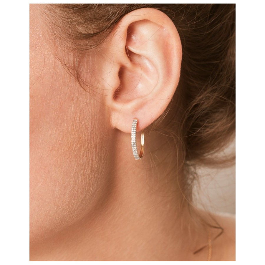 Aros Oro Pavé Diamantes