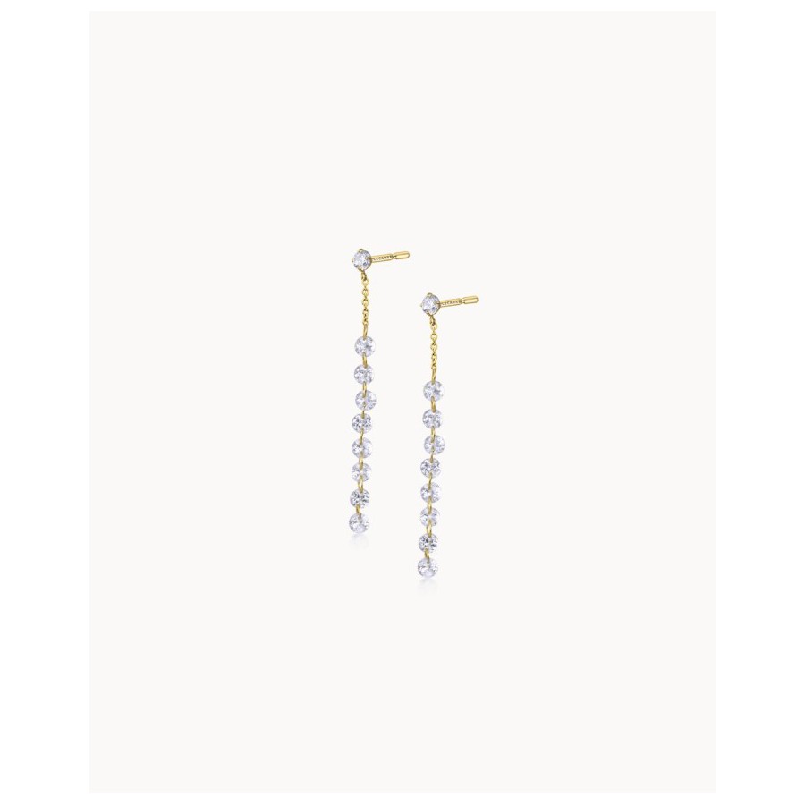 Pendientes Oro Largos Topacios