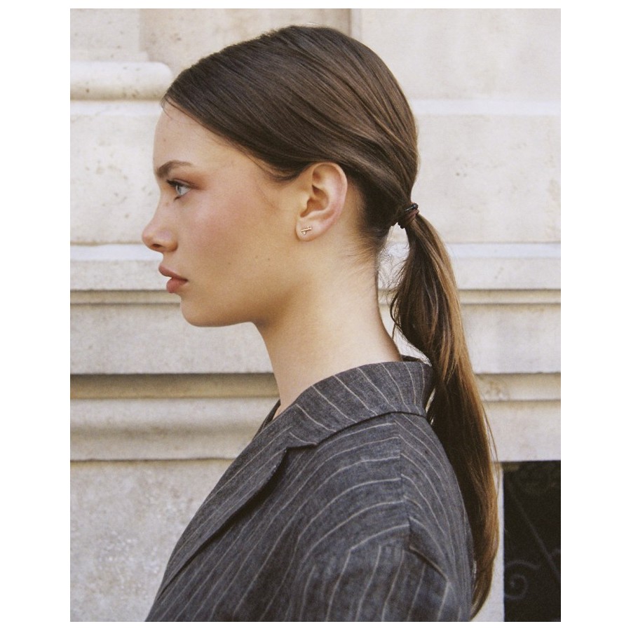 Pendientes Barrita Oro y Diamantes
