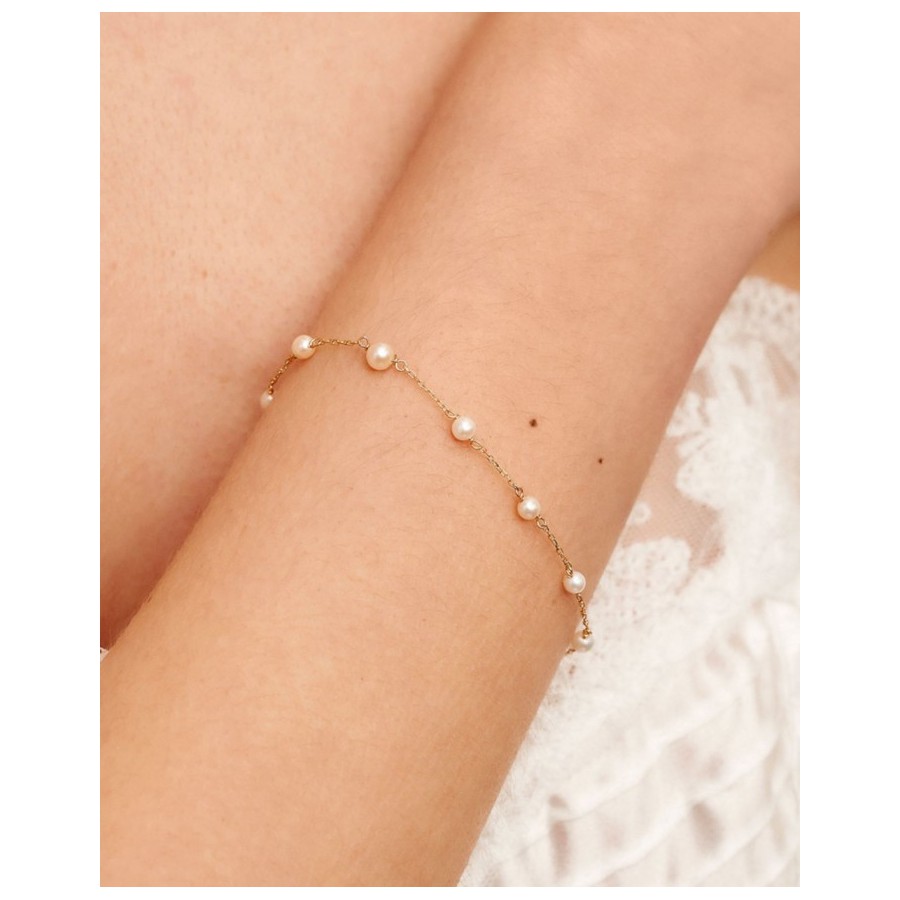 Pulsera Oro Perlas Cultivadas
