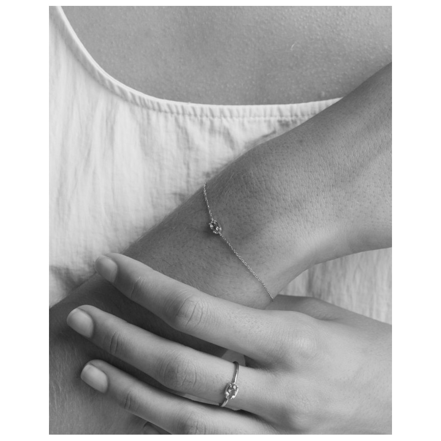 Pulsera Oro Topacio Azul
