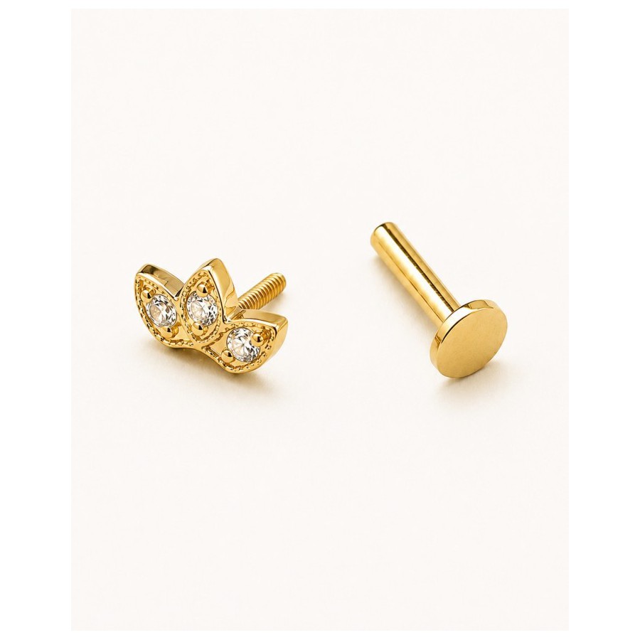 Piercing  Mini Lotus Oro y Diamantes