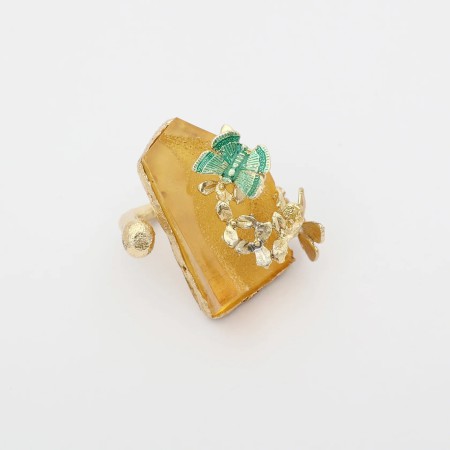 Anillo Bronce Twill Amarillo