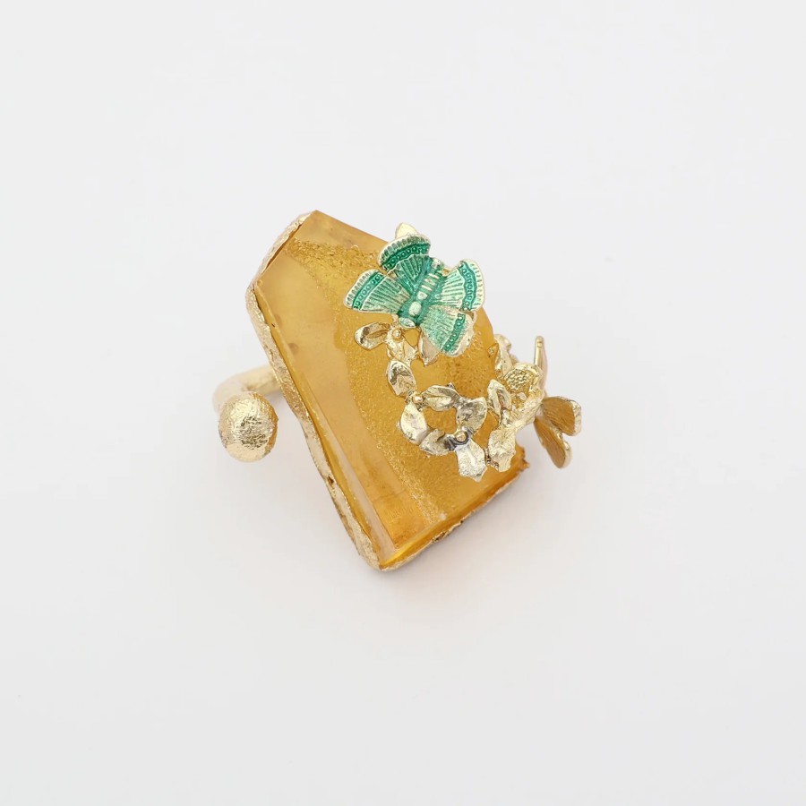 Anillo Bronce Twill Amarillo