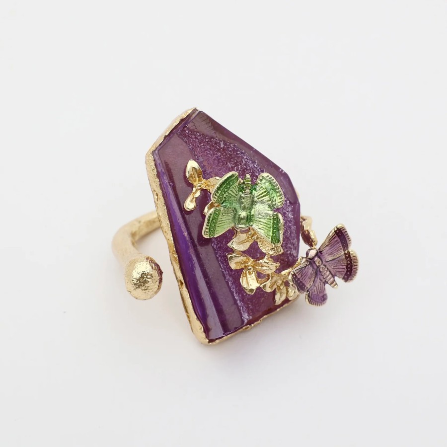 Anillo Bronce Twill Malva