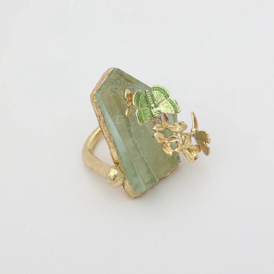 Anillo Bronce Twill Verde