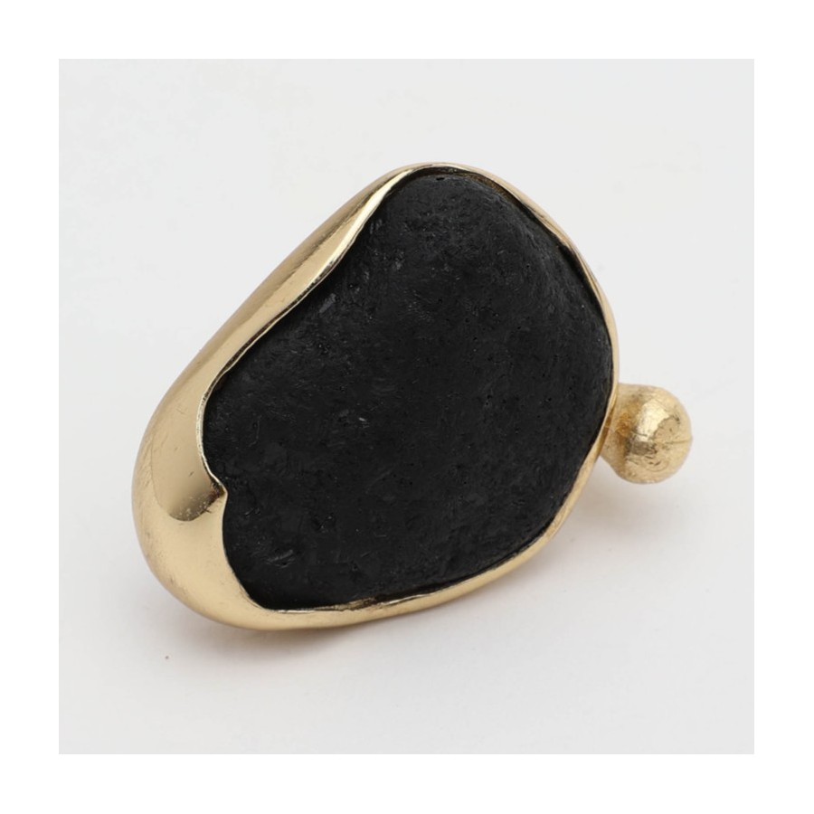 Anillo Bronce Stone Negro
