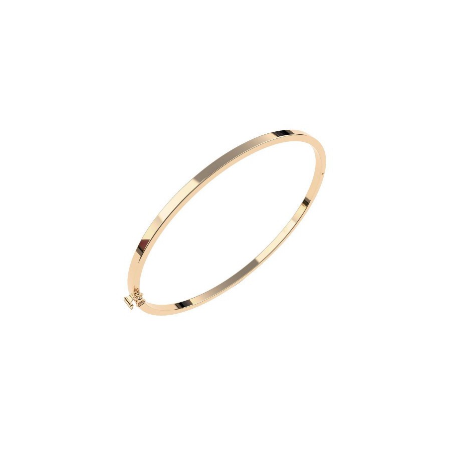 Pulsera Rígida Oval de Tubo Rectangular de 3 x 2 mm y 60 mm interior,