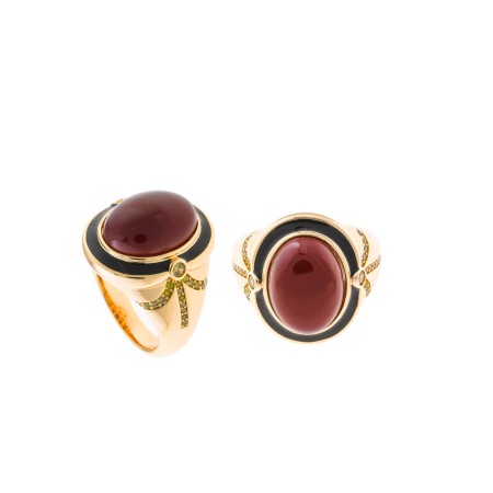 Sortija Chapada Oval Granate