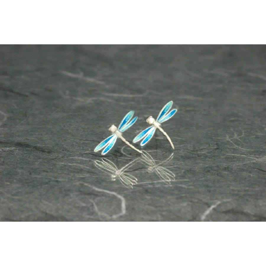 PENDIENTES PLATA LIBÉLULA ESMALTE