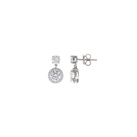 Pendientes Plata Circonitas Colgar