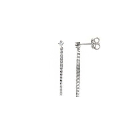 Pendientes Plata Tiras Circonitas