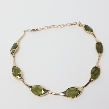 Collar Bronce Capullo Verde