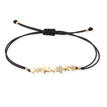 Pulsera Plata Chapada Estrellas Extensible