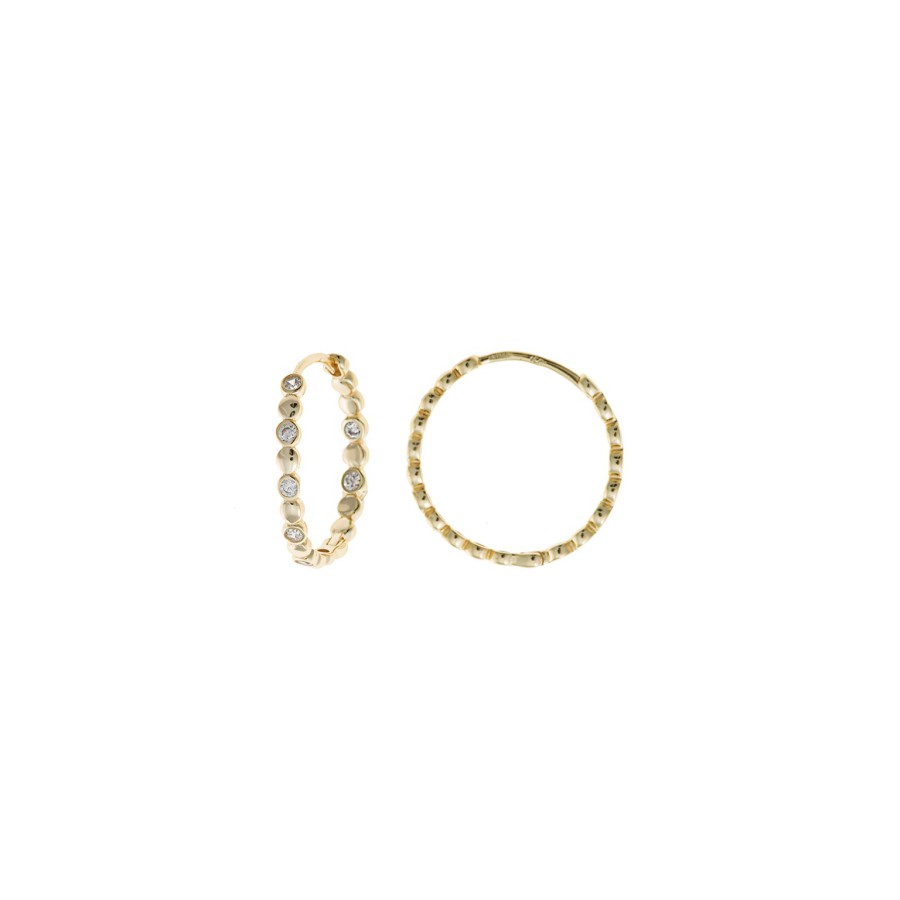 Aros Plata Chapada Chatones Circonitas