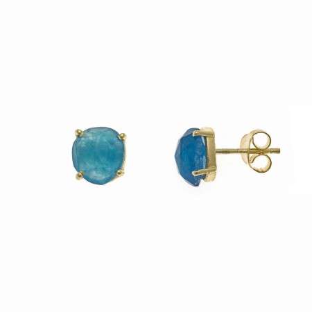 Pendientes Plata Chapada Azul Garras