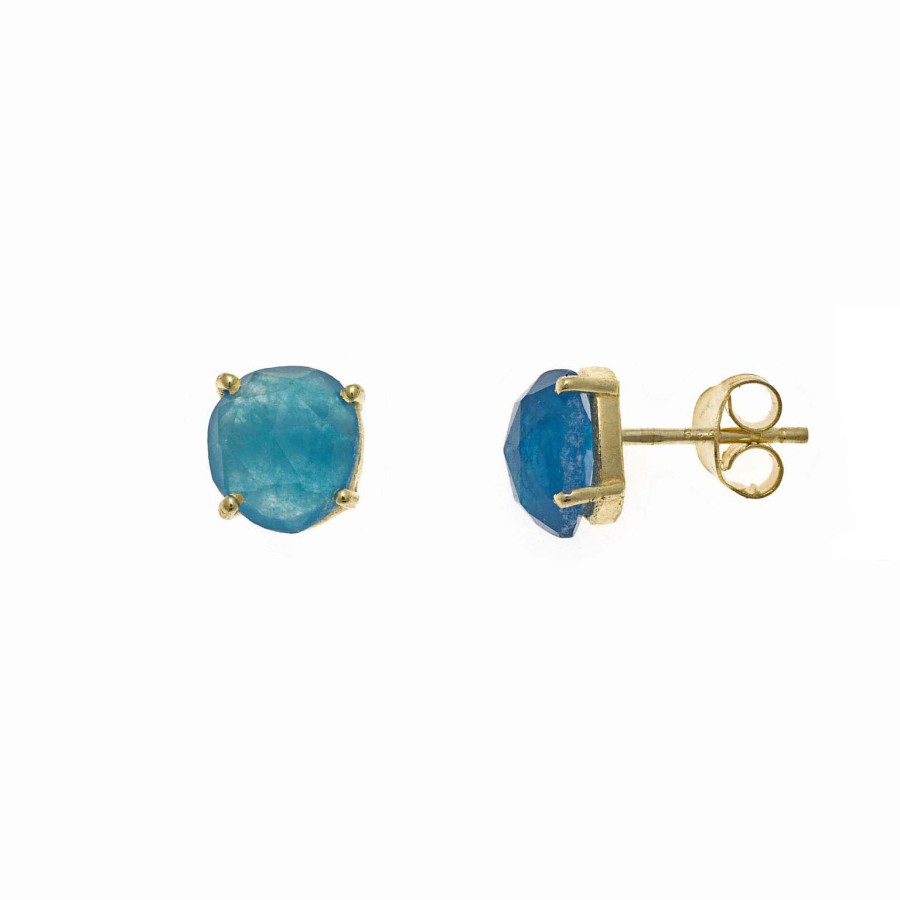Pendientes Plata Chapada Azul Garras
