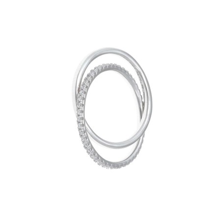 Anillo 2 Alianzas Plata y Circonitas