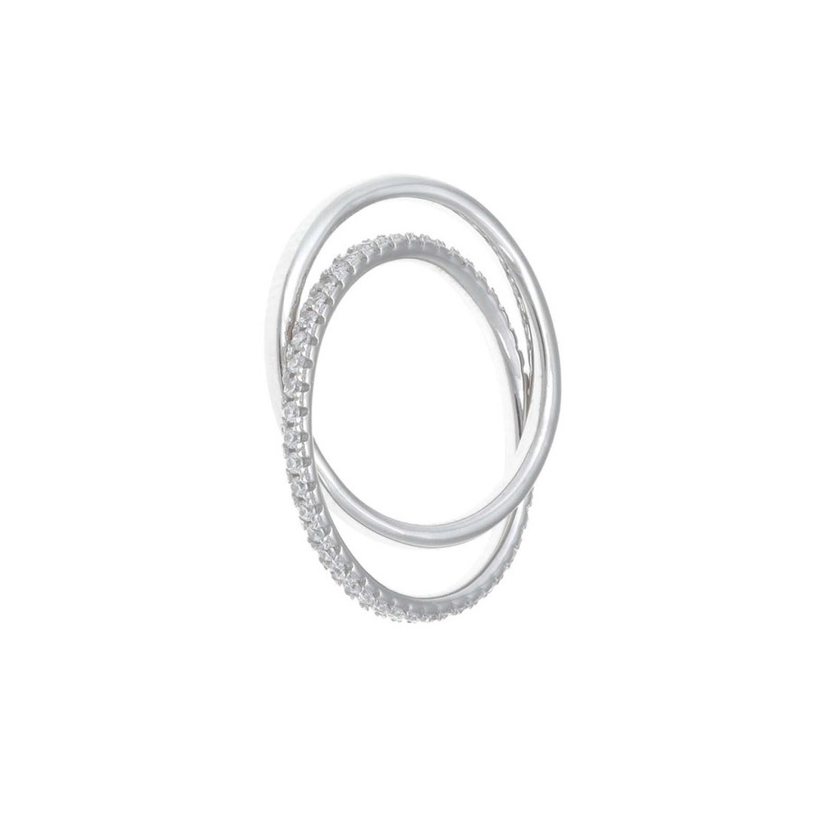 Anillo 2 Alianzas Plata y Circonitas