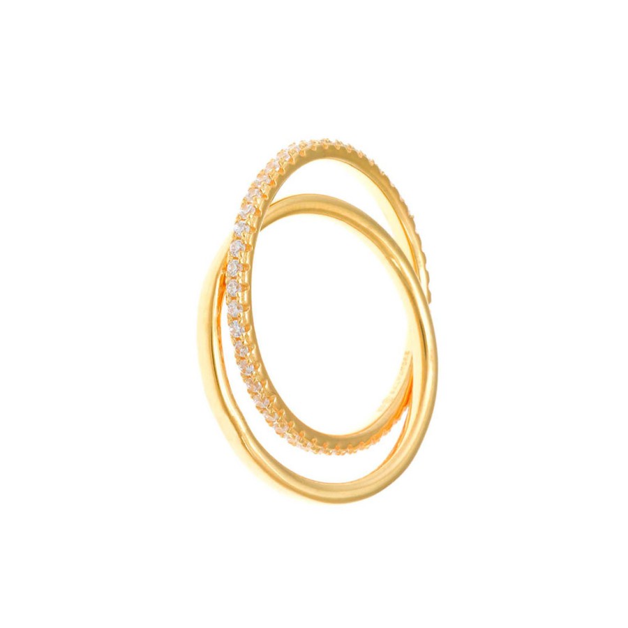 Anillo Plata Chapada 2 Alianzas Circonitas