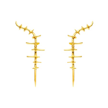 Pendientes Plata Chapada Vertebral